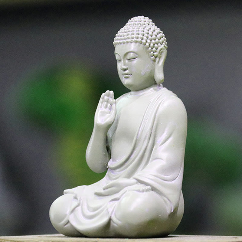 6.2-inch Small Resin Buddha Statue for Meditation and Compassion
