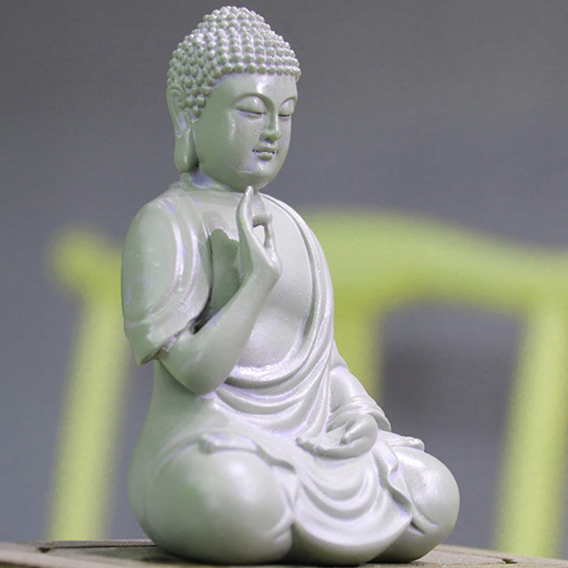 6.2-inch Small Resin Buddha Statue for Meditation and Compassion