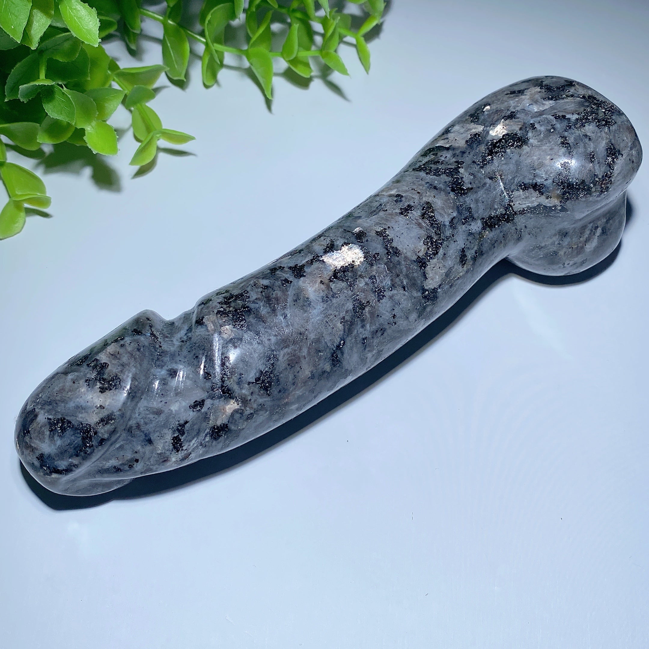 6.5 inch Larvikite Crystal Ding Ding Carving for Healing