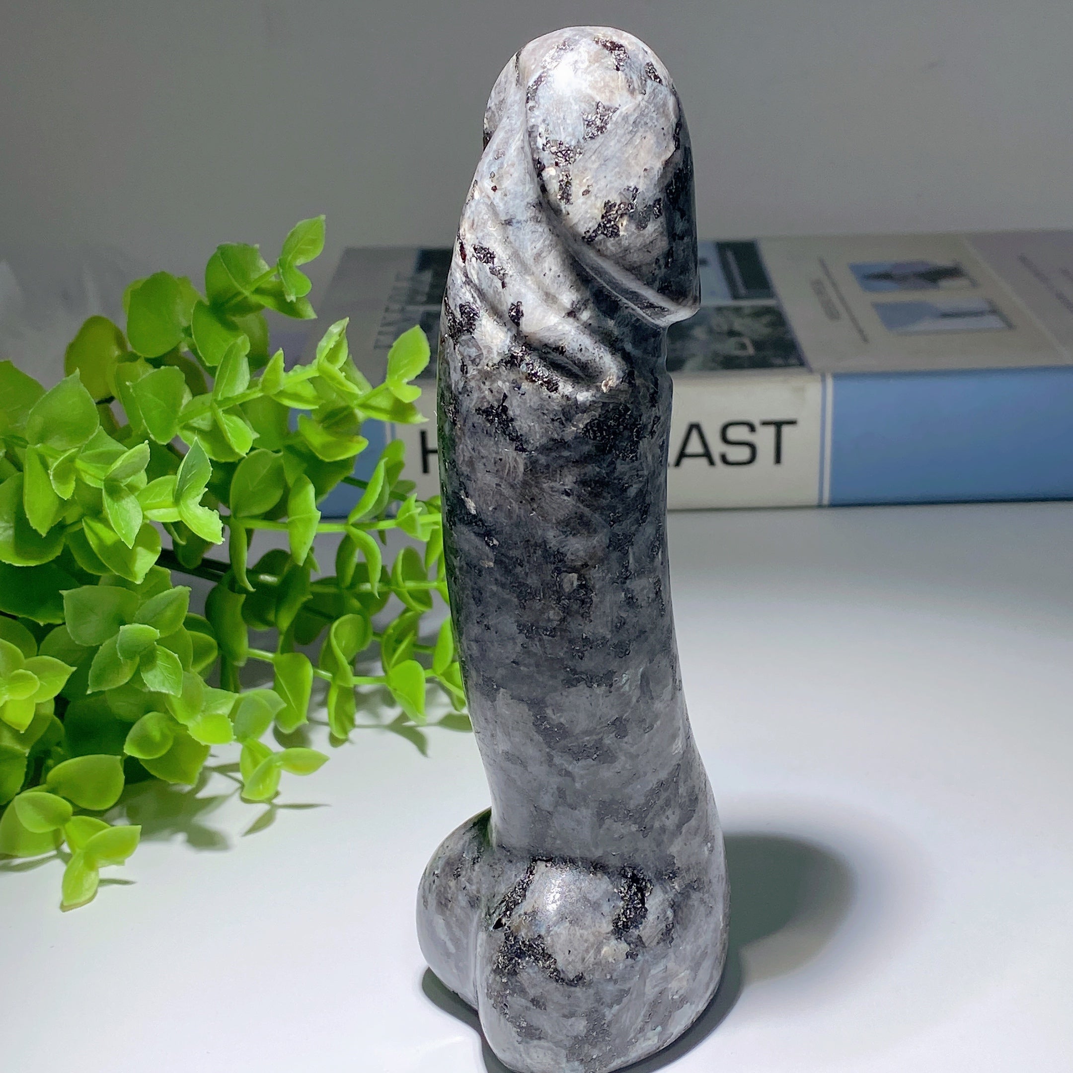 6.5 inch Larvikite Crystal Ding Ding Carving for Healing