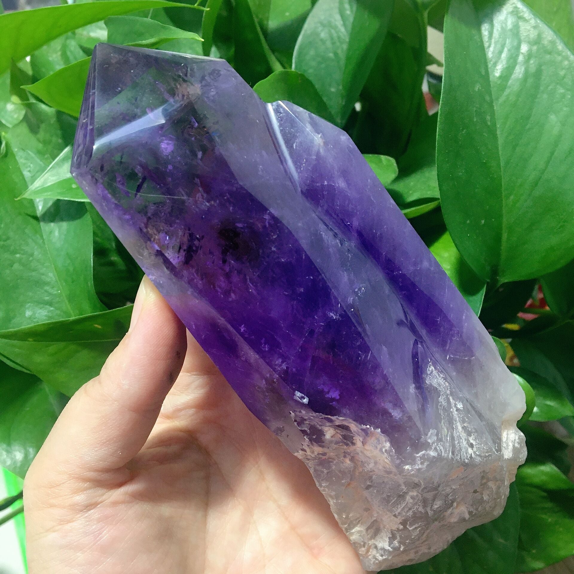 6.5in Dark Purple Amethyst Double Terminated Crystal Point