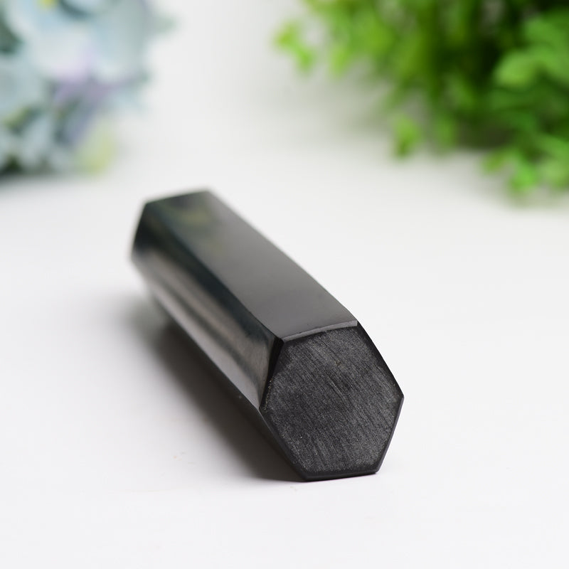 6-8 Inch Black Tourmaline Crystal Healing Tower