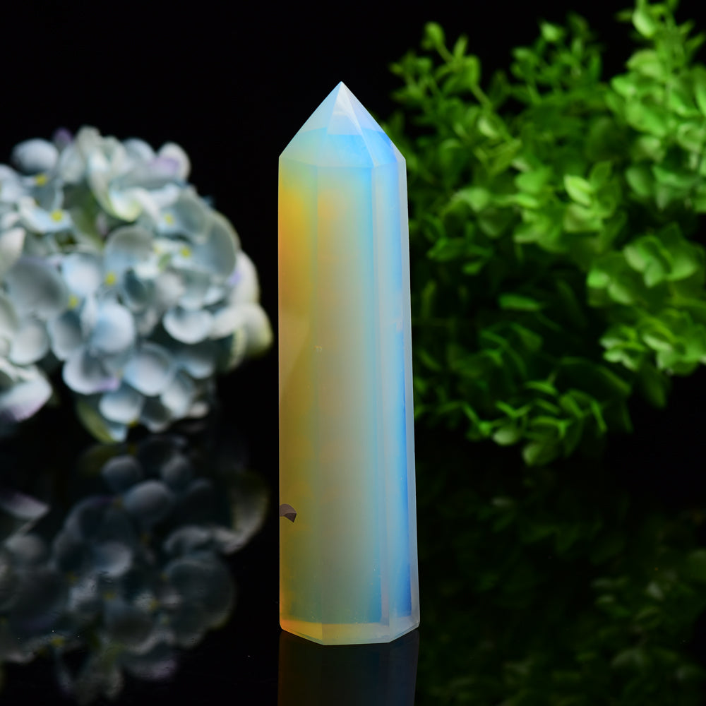 6-8 Inch Opalite Chakra Crystal Tower for Healing & Energy