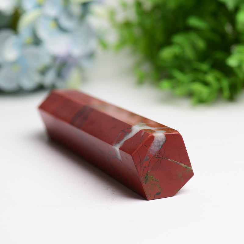 6 to 8-inch Red Jasper Crystal Tower for Healing Energy