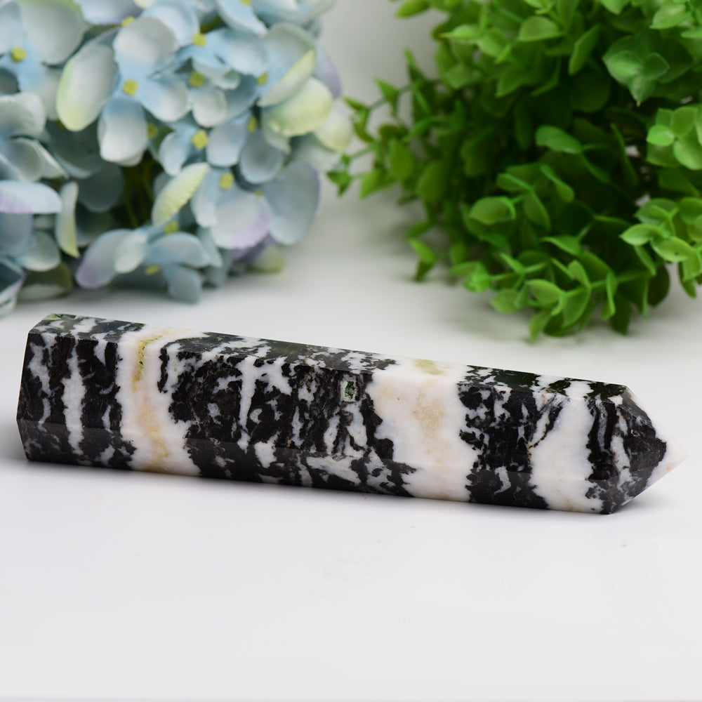 6-8 inch Zebra Jasper Crystal Tower for Healing