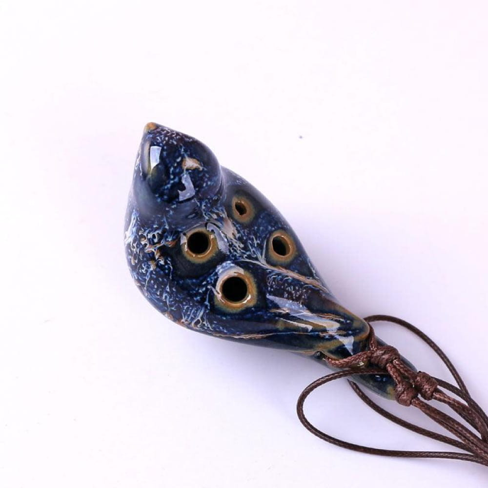 6 Hole Alto C Ocarina Pendant - Ideal Beginner’s Gift - Blue Ocarina - On sale