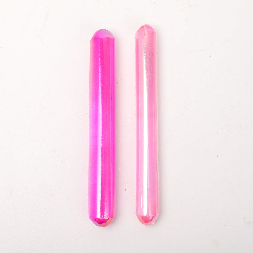 6-Inch Aura Pink Polished Crystal Selenite Wand