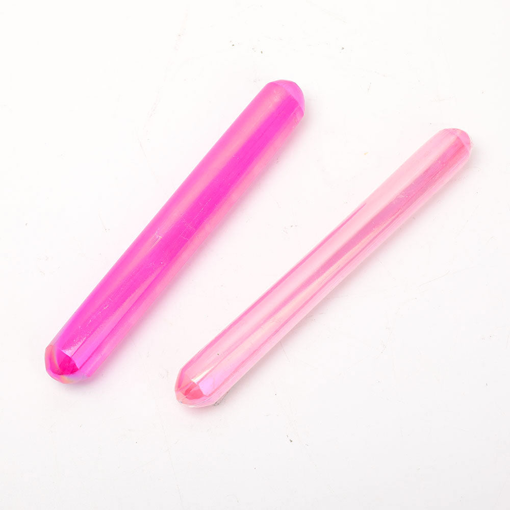 6-Inch Aura Pink Polished Crystal Selenite Wand