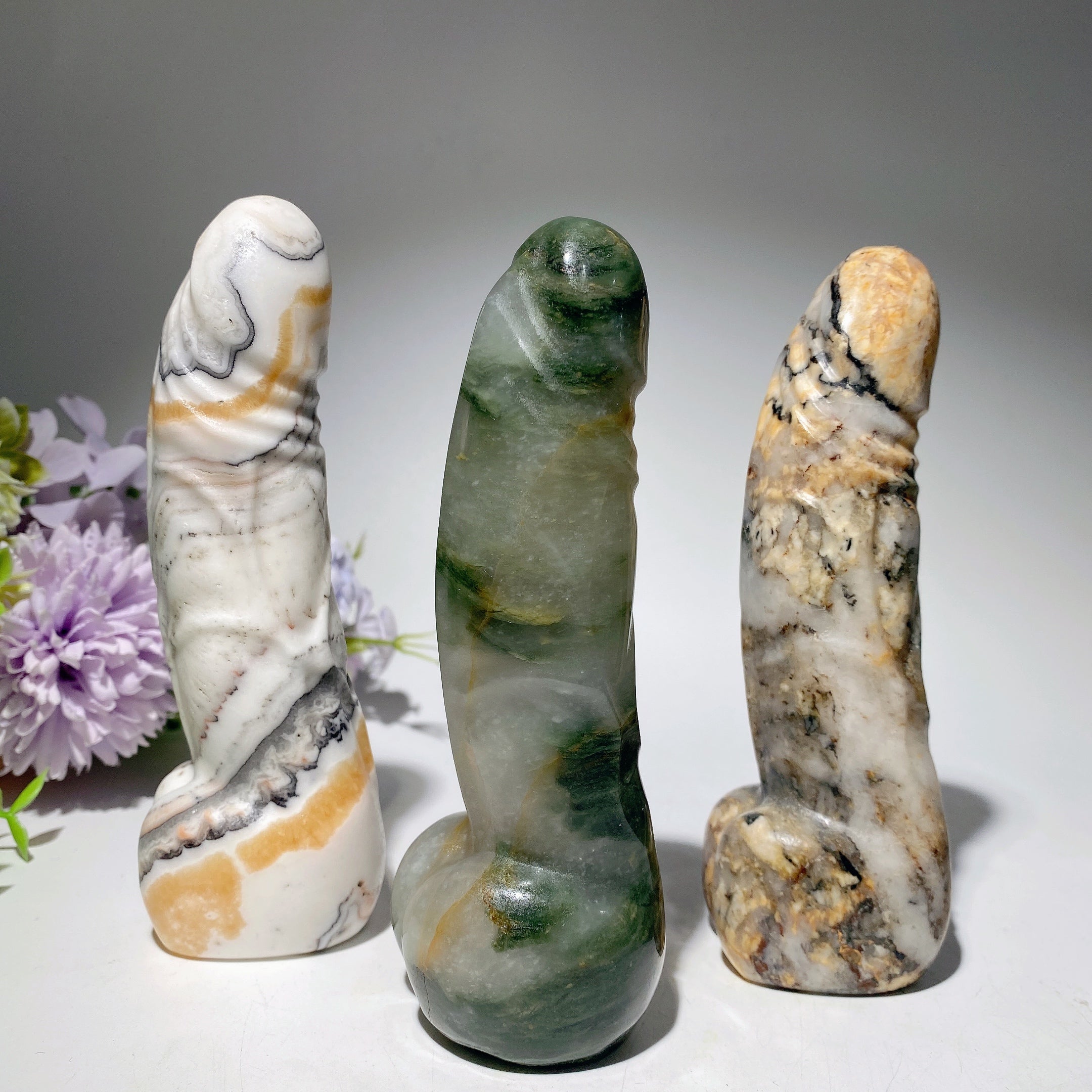 6-inch Mixed Crystal Figurine Carvings for Healing Energy