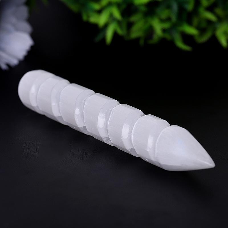 6 Inch Selenite Crystal Wand - Peace and Clarity