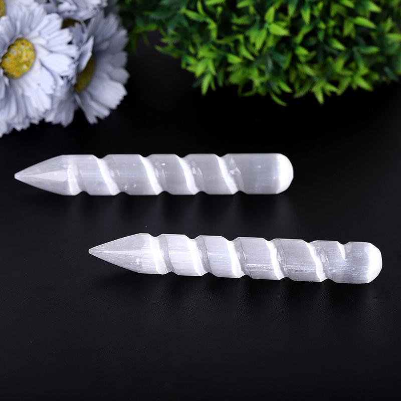 6 Inch Selenite Crystal Wand - Peace and Clarity