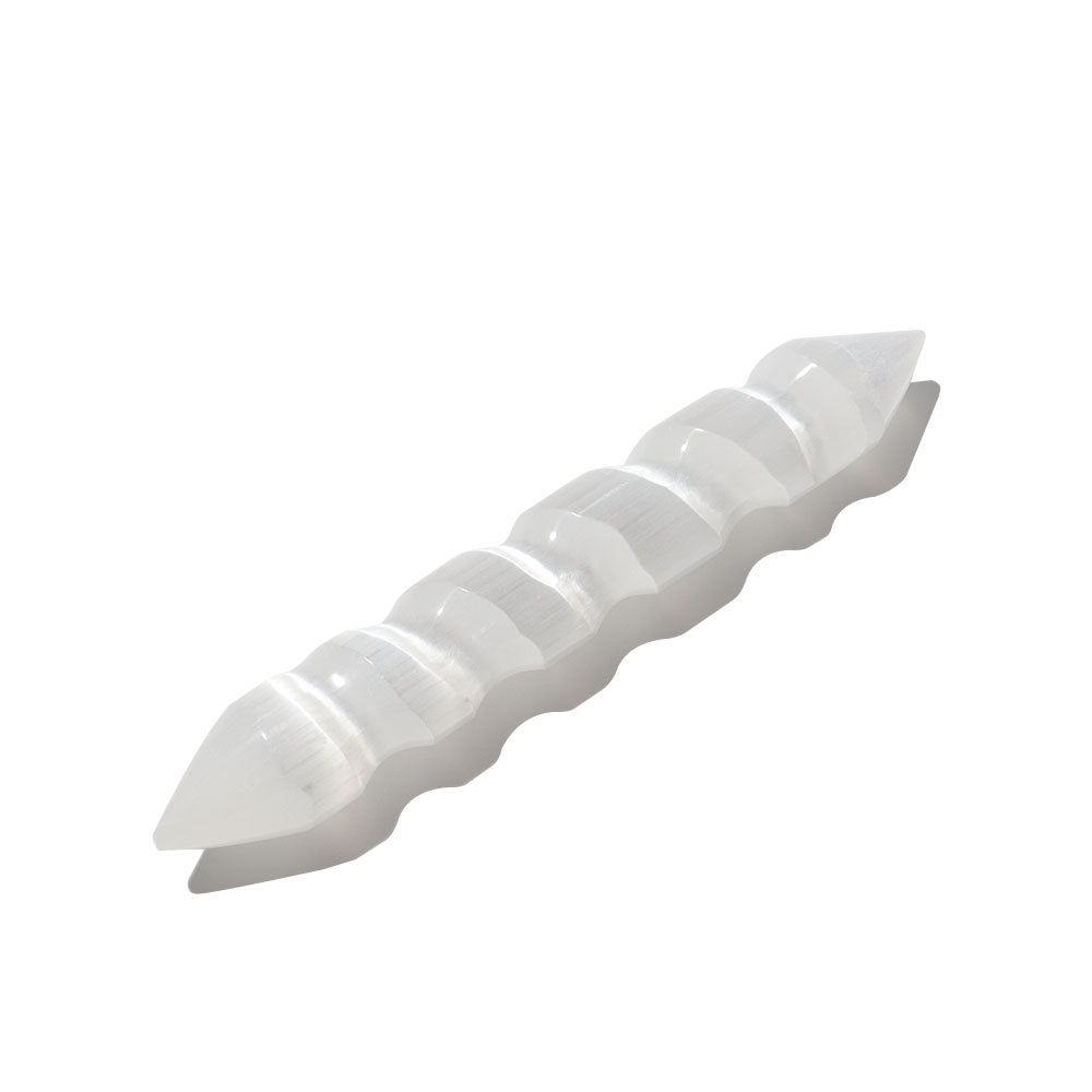 6 Inch Selenite Spiral Double Terminated Crystal Wand