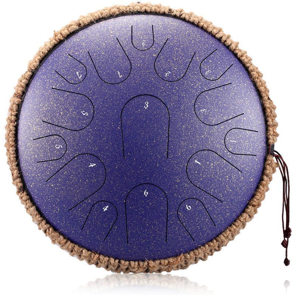 6-Inch Steel Tongue Drum 8 Notes for Beginners & Kids - 16 Inches / 15 Notes / PURPLE Musical