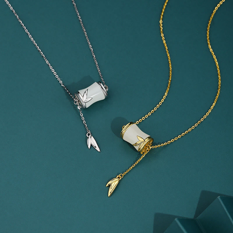Hetian White Jade Luck Necklace & Bracelet | Sterling Silver & 22K Gold