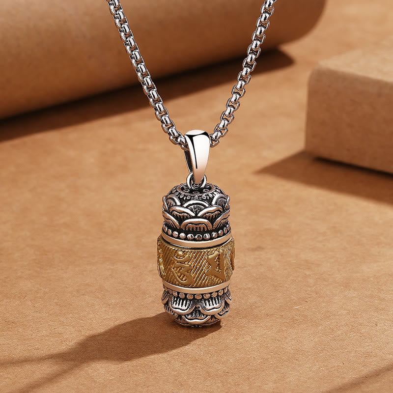 Om Mani Padme Hum Necklace | Leather Cord Spiritual Pendant