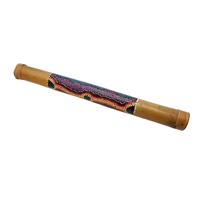 Colorful painted Wooden Rainstick in Bamboo Rain Stick Percussion Instrument collection