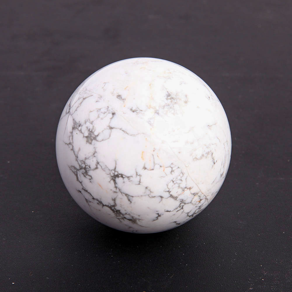 60mm Howlite Crystal Sphere for Healing & Balance