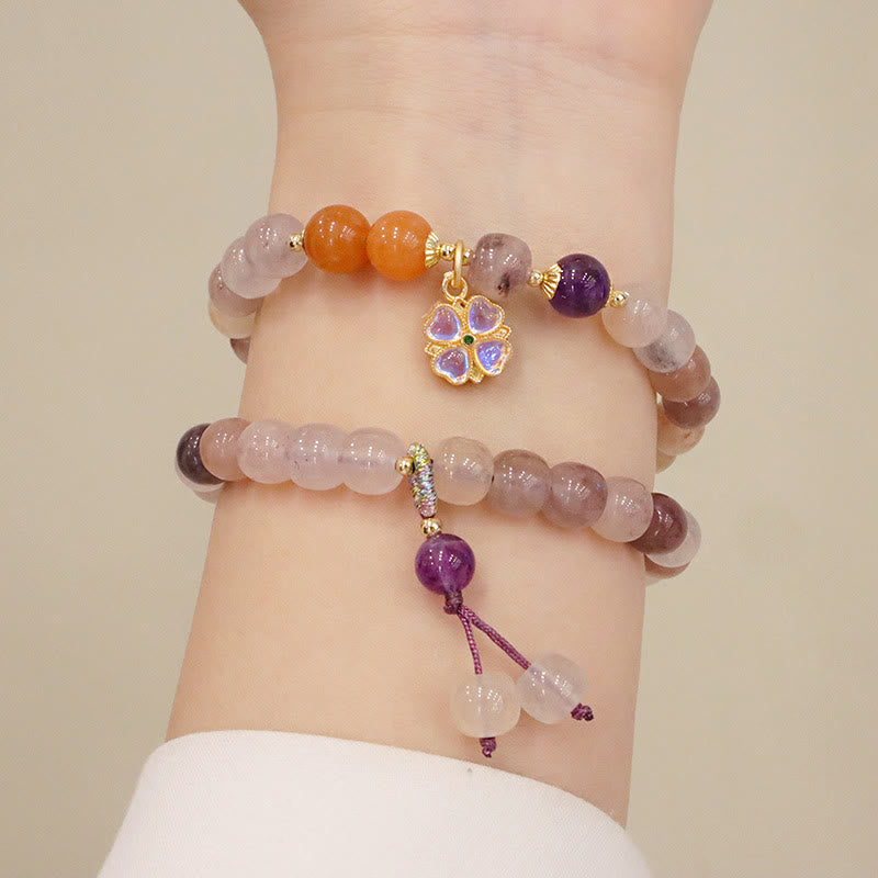 8mm Golden Silk Jade Wealth Bracelet for Luck & Protection