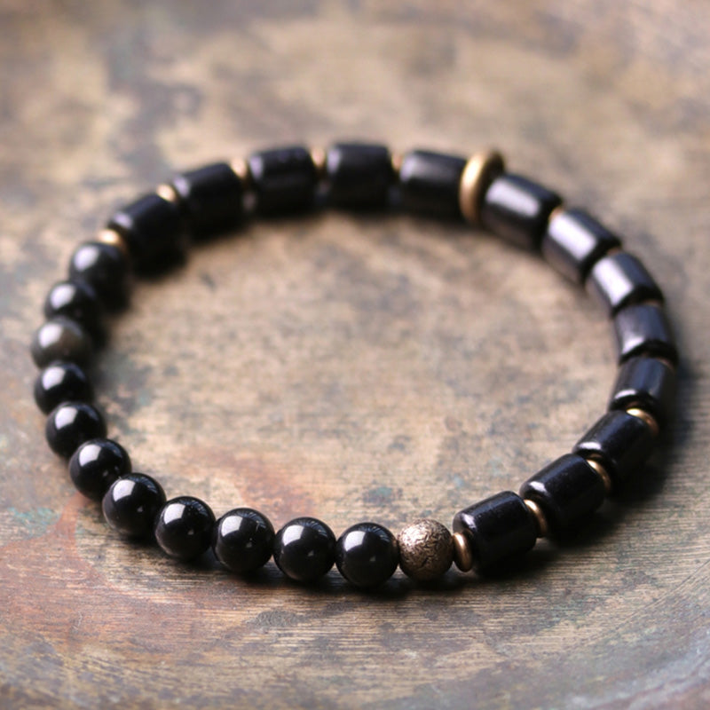 Ebony Wood Spiritual Couple Bracelet for Balance & Peace
