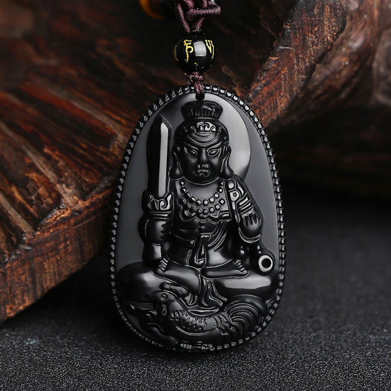 Chinese Zodiac Black Obsidian Purification Necklace