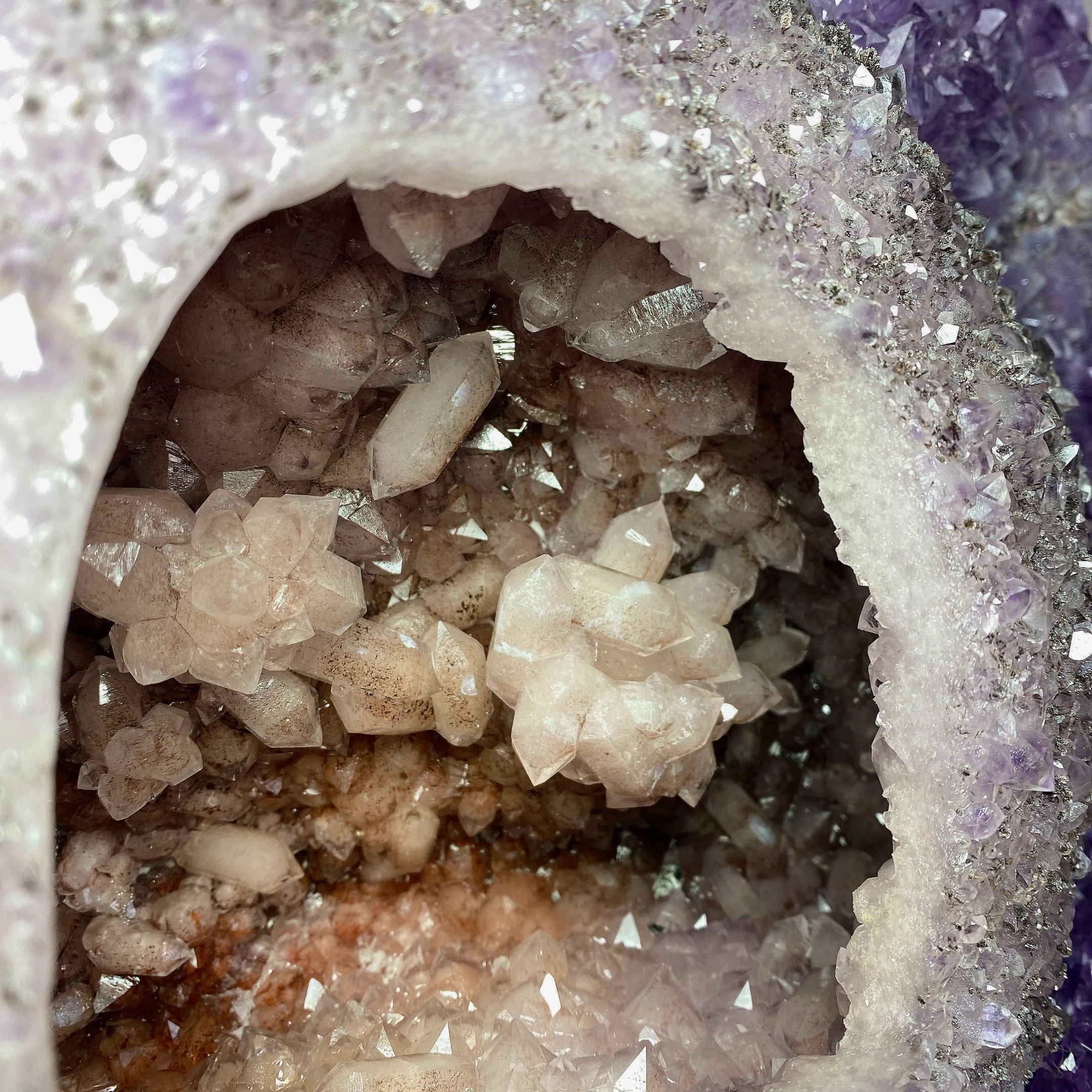62cm Large Amethyst Cluster Heart-Shaped Crystal Specimen