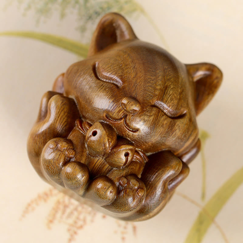 Mini Nine Tailed Fox Zen Blessing Decoration