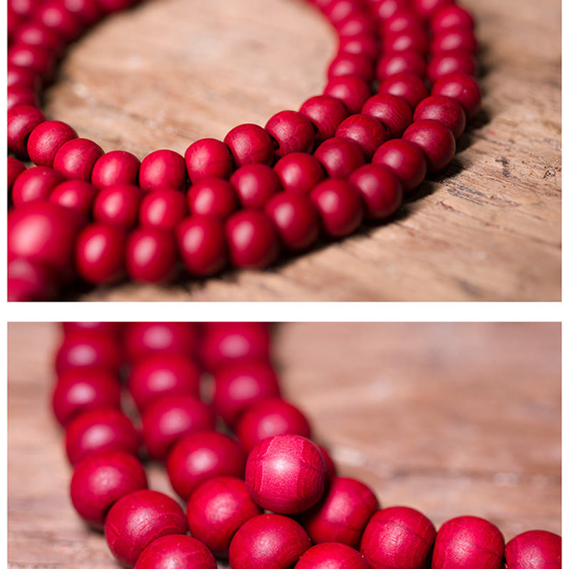 8mm Abelia Biflora Wood 108 Bead Protection Mala Bracelet