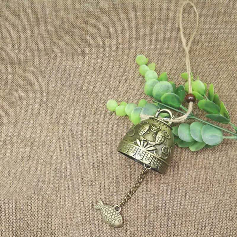 Feng Shui Zinc Alloy Hanging Chime Bell for Zen Decor