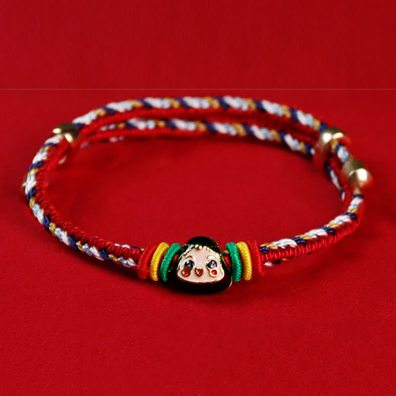 Colorful Rope Fu Character Luck Handmade Bracelet