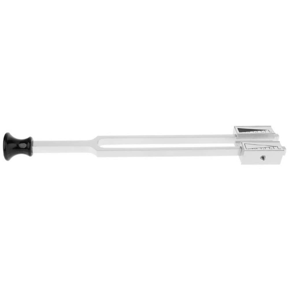 White metal door closer with black knob for 64 Hz and 128 Hz Adjustable Tuning Forks