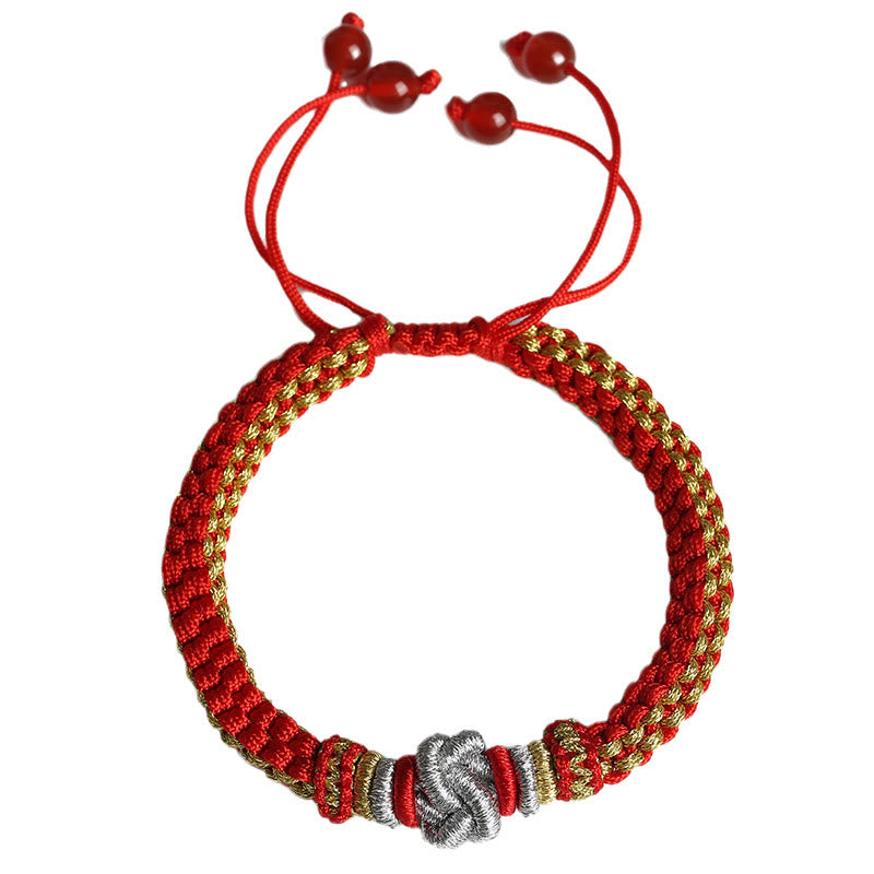 Handmade Red String True Love Knot Bracelet for Luck