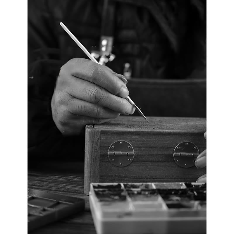 Rosewood Jewelry Storage Box with Floral Pattern | Zen Decor