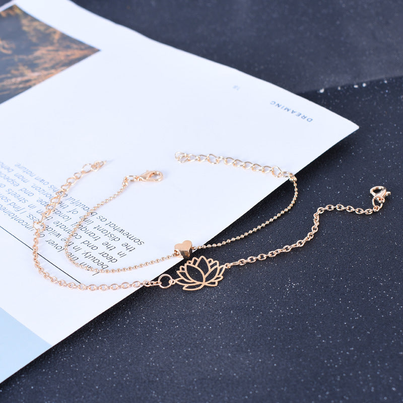 Adjustable Lotus Flower Lotus Bracelet for Enlightenment & Love