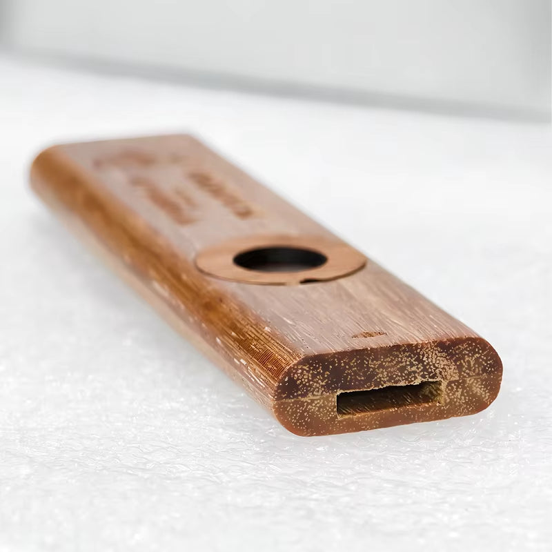 Wooden Kazoo Orff Instruments Ukulele Guitar Partner Woodman Wood Harmonica with Metal Box Kazoo for Adult Kids Kazoo