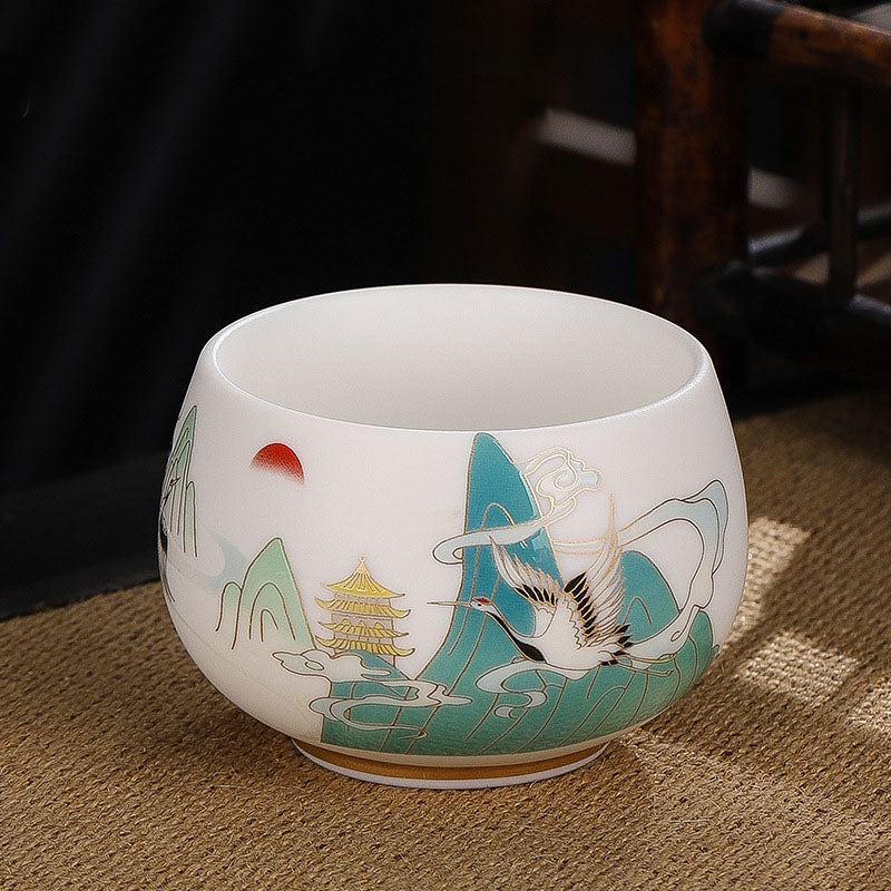 Ceramic Zen Teacup 185ml for Mindful Kung Fu Tea Ceremony
