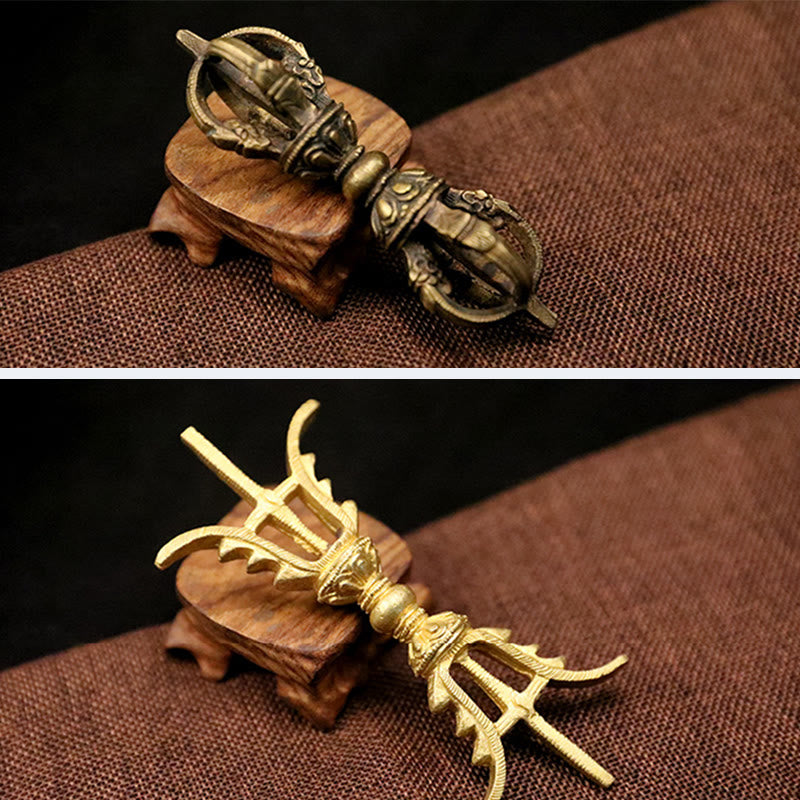 Nepal Handmade Copper Vajra Dorje Meditation Strength Decor