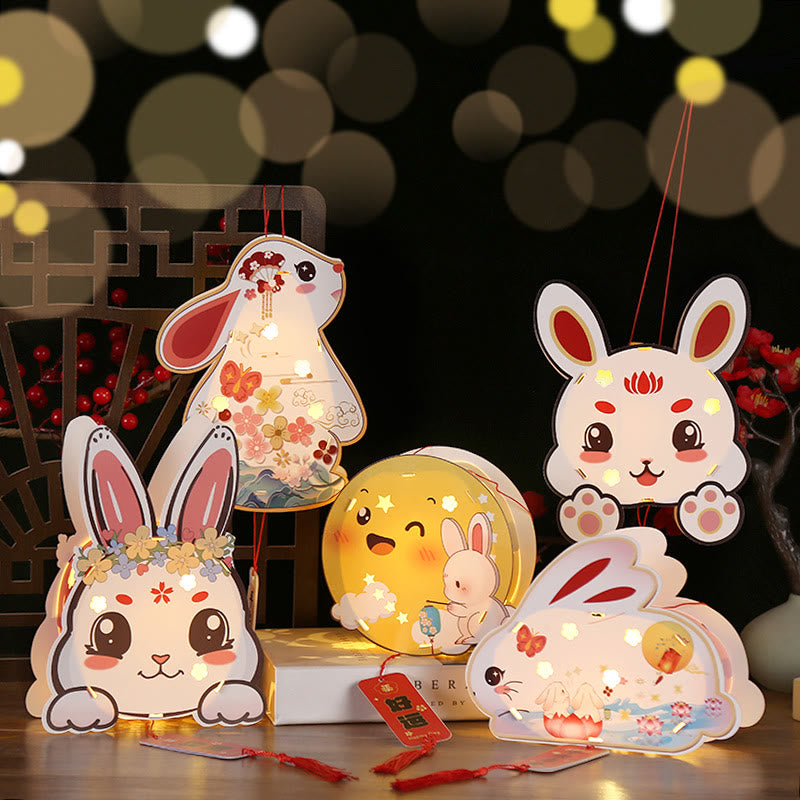 Good Luck Rabbit Paper Lantern | Zen Decor Accent