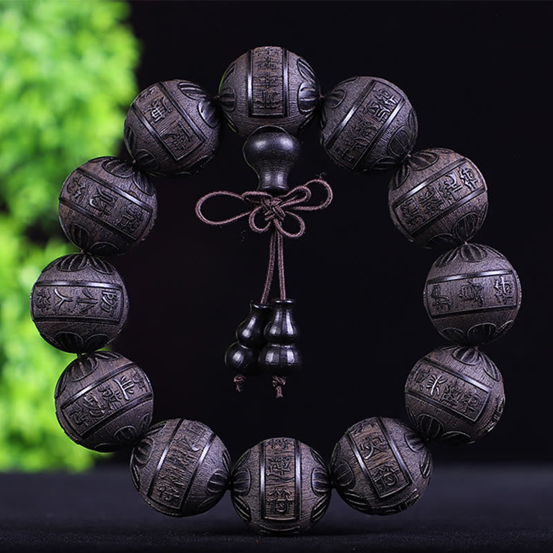 Rosewood Chinese Zodiac Bracelet | 12 Zodiac Beads Warmth