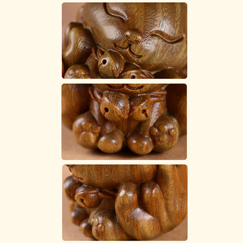 Mini Nine Tailed Fox Zen Blessing Decoration