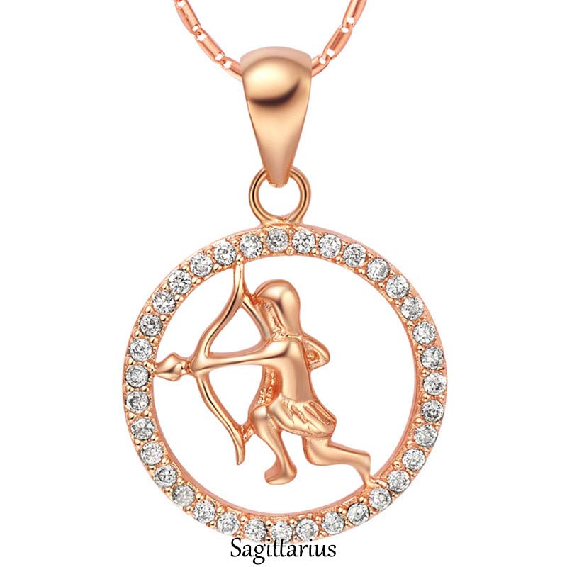 12 Zodiac Sign Copper Necklace | Luck & Healing Pendant