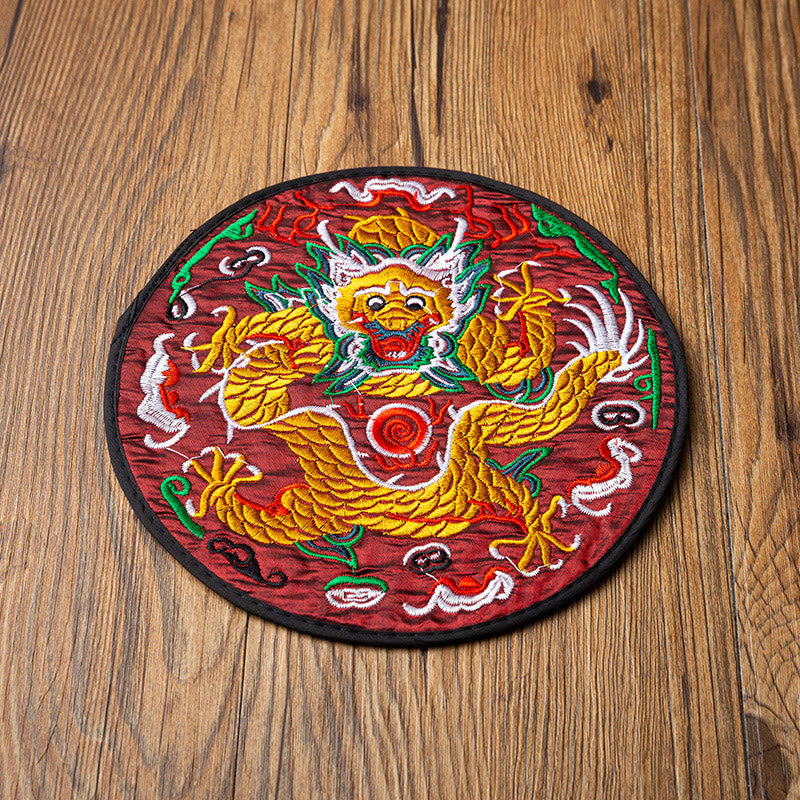 Dragon Embroidery Tea Mat | Spiritual Home Accents 19cm