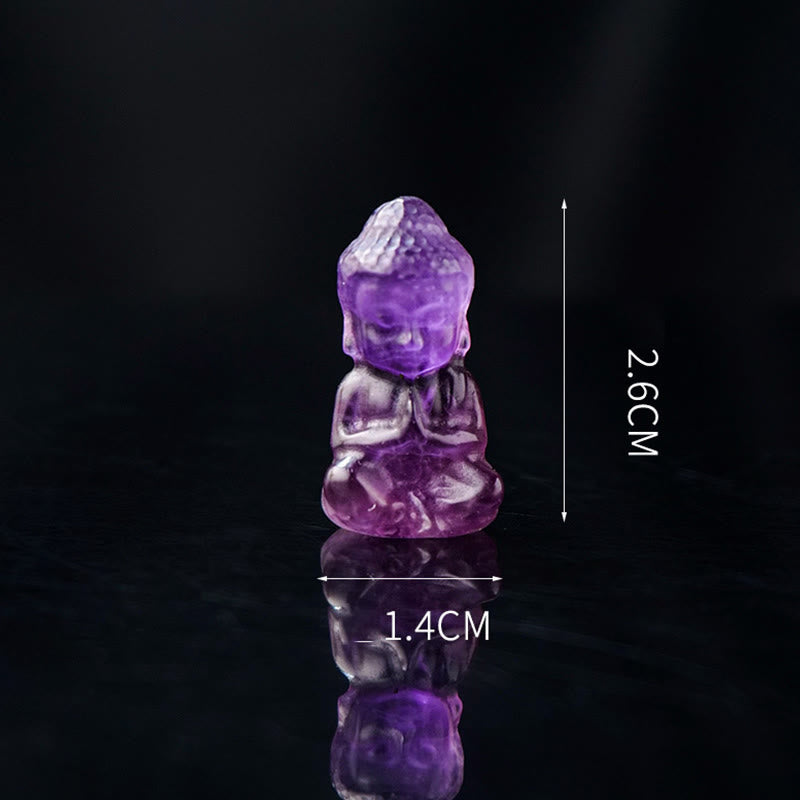 Spiritual Buddha Crystal Necklace with Amethyst and Citrine