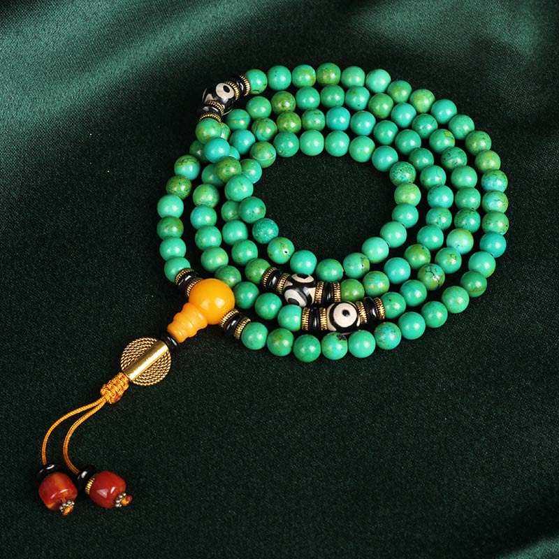 8mm Turquoise Balance Mala Bracelet for Meditation