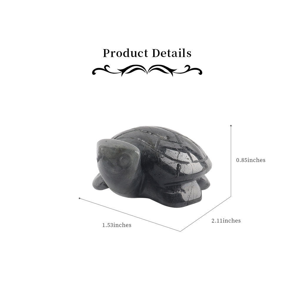 Labradorite Rainbow Turtle Crystal Carving 1.5in Statue