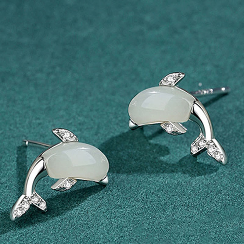 Sterling Silver Jade Necklace Set with Pendant, Ring & Earrings