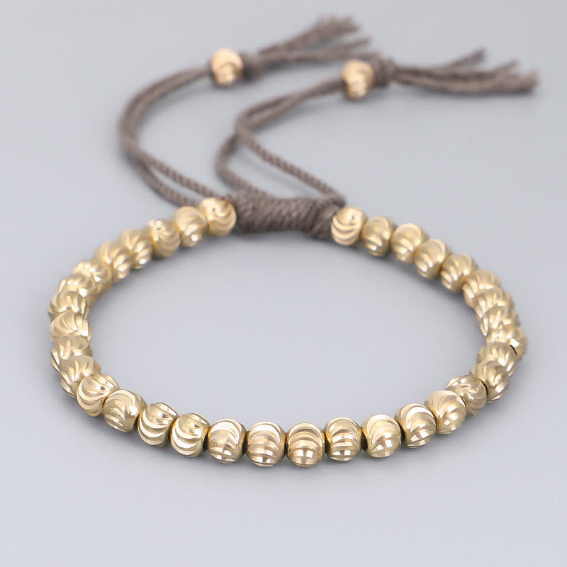 Tibetan Copper Bead Spiritual Bracelet for Luck & Balance