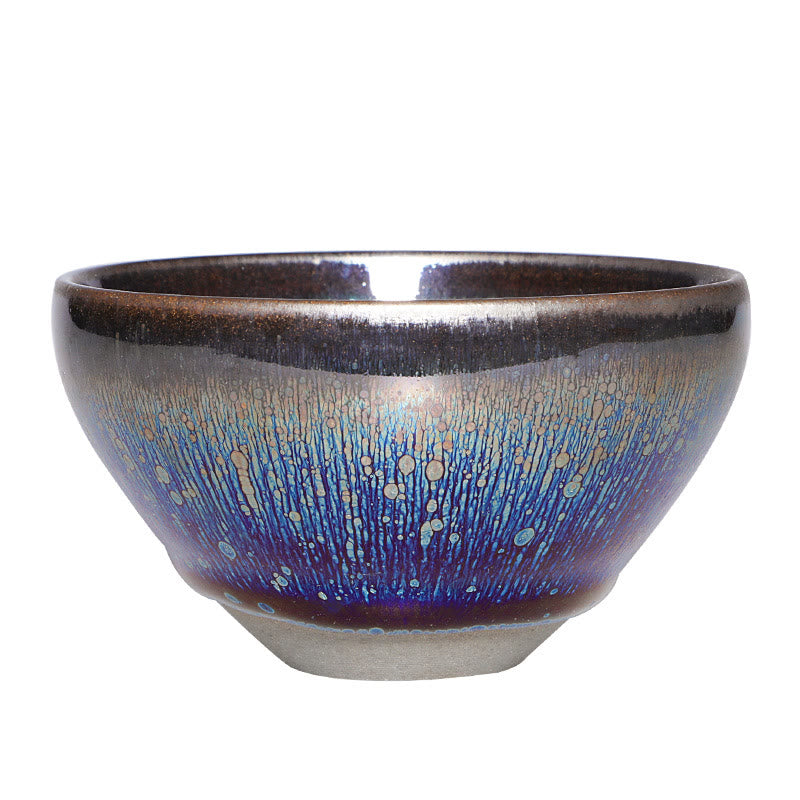 9.2cm Blue Jianzhan Ceramic Tea Cup for Ceremony