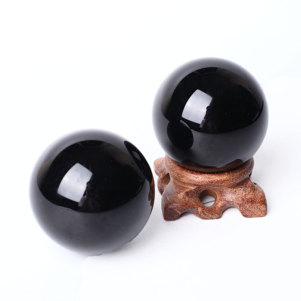 6cm Black Obsidian Protective Crystal Sphere