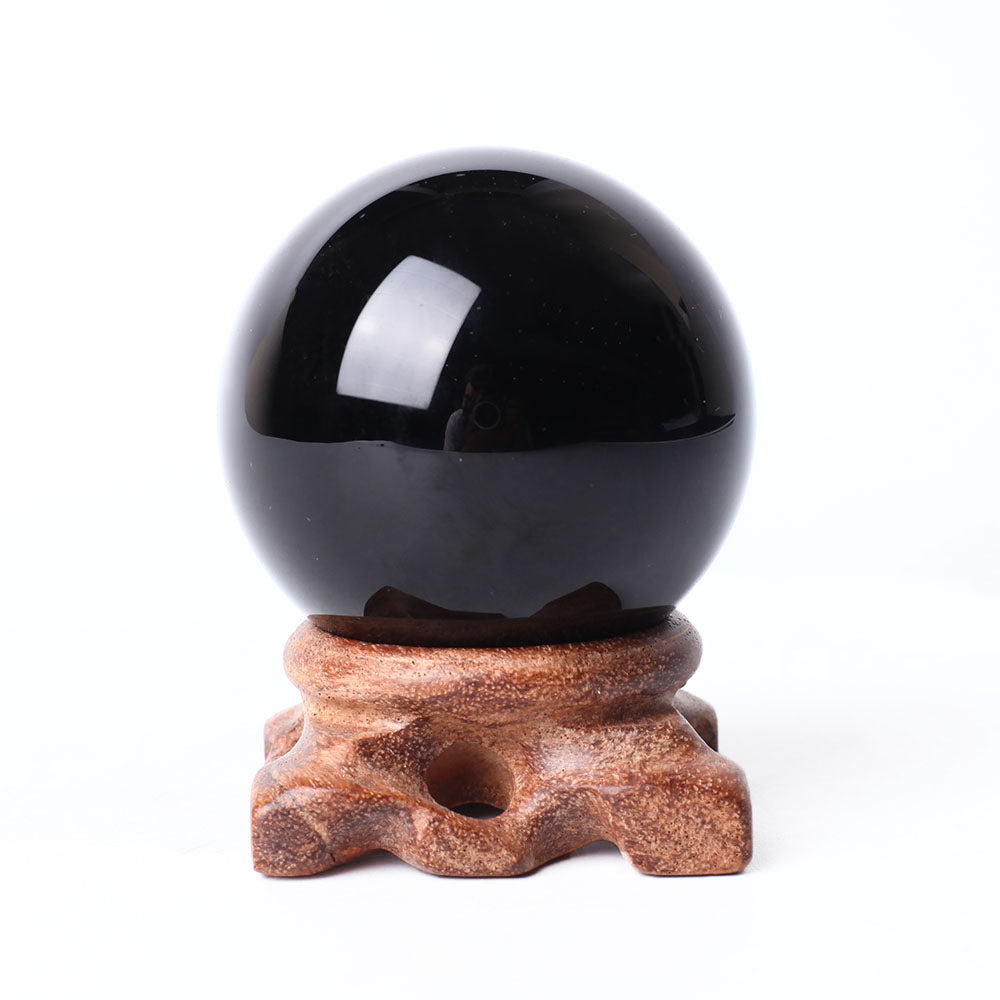 6cm Black Obsidian Protective Crystal Sphere