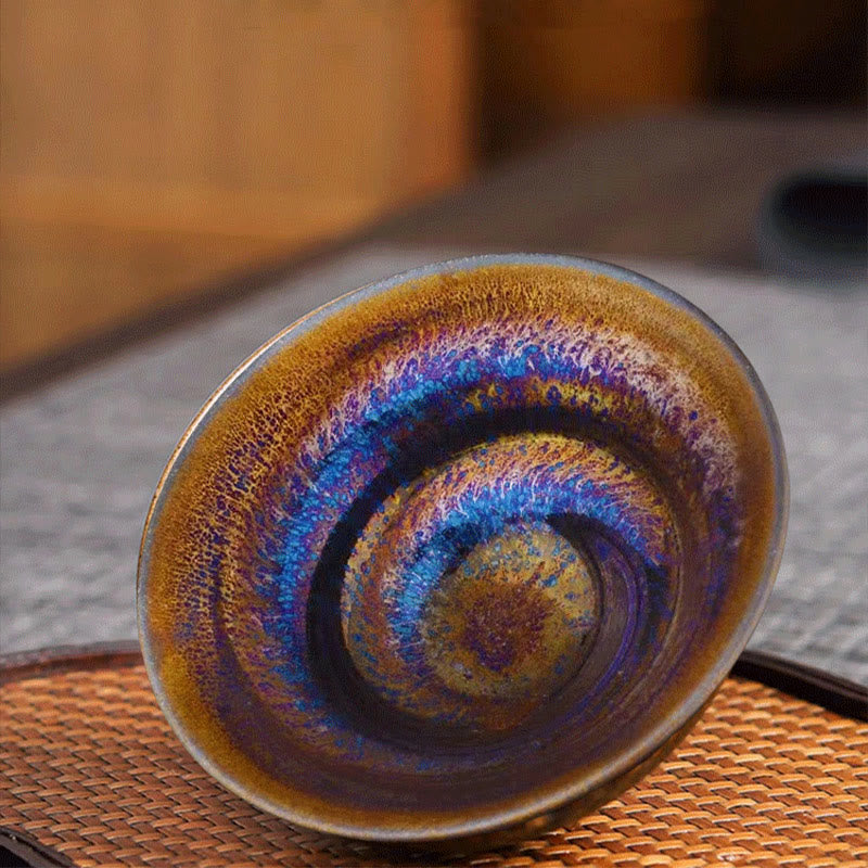 Colorful Milky Way Jian Zhan Ceramic Tea Cup 10.5cm